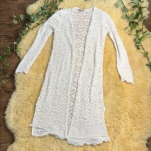 Boho Long Crochet Duster